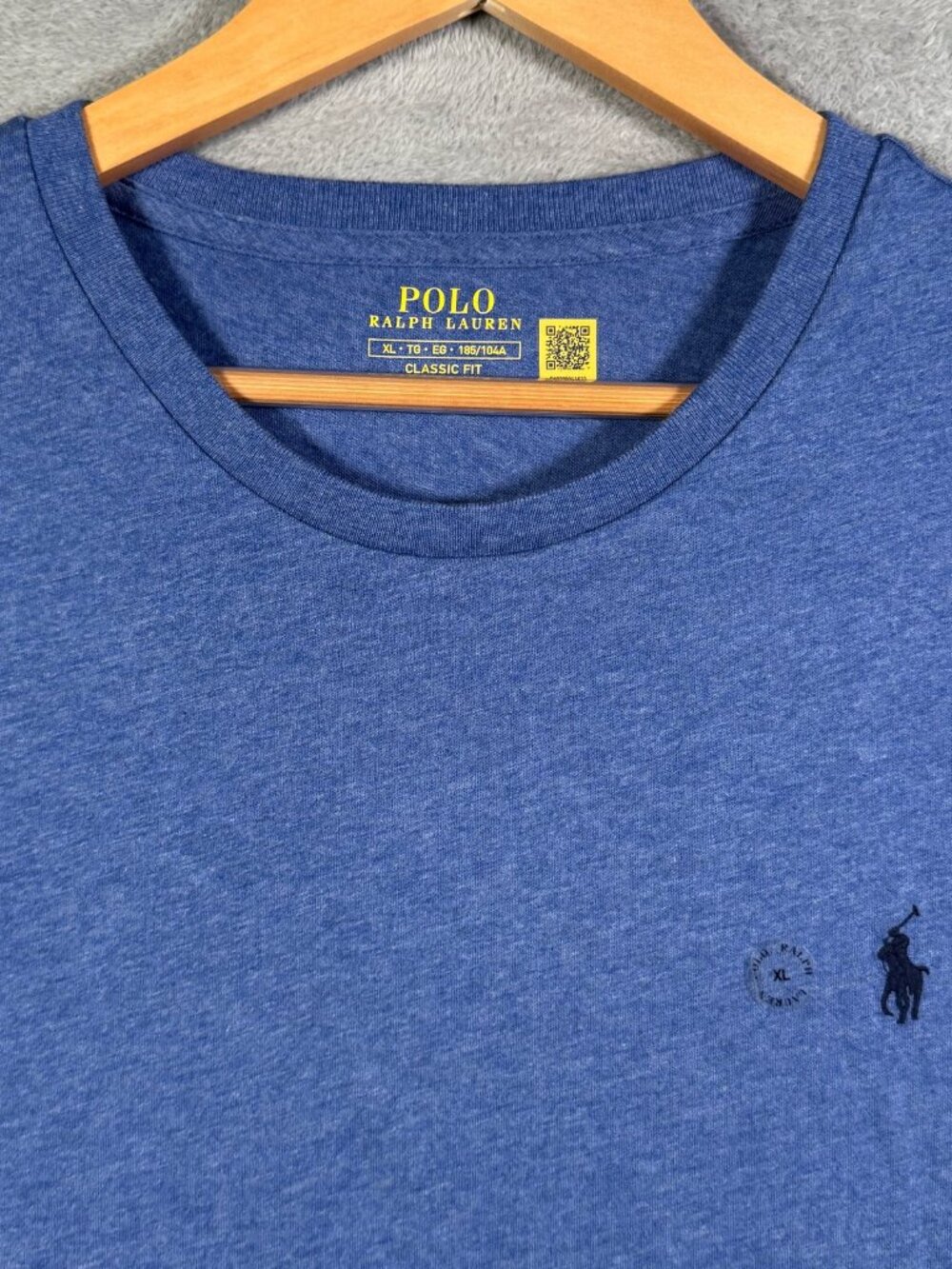 Polo Ralph Lauren T Shirt Mens XL Blue Heather Classic Fit Crew Neck $55